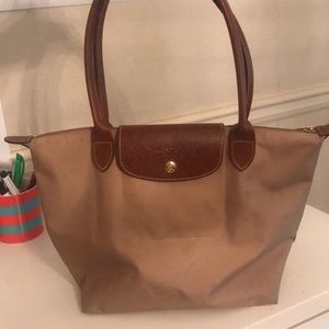 Tan Small Longchamp Le Pliage